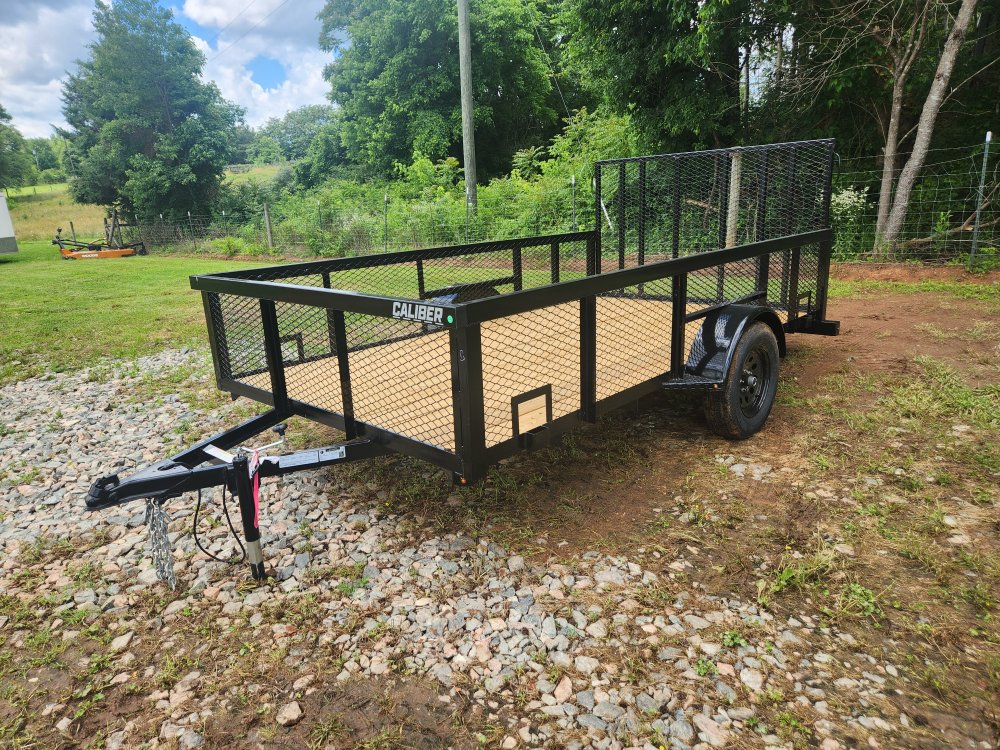 2025 Caliber 78x12 Single Axle Utility w/ 2' Mesh Sides