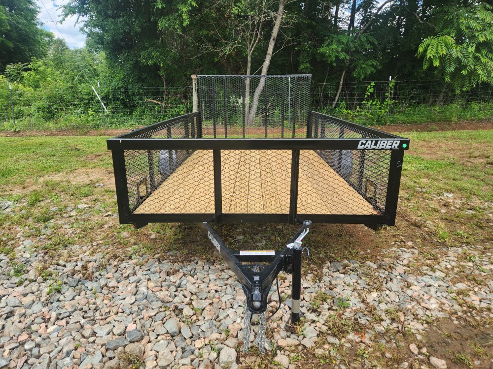2025 Caliber 78x12 Single Axle Utility w/ 2' Mesh Sides