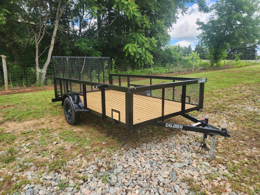 2025 Caliber 78x12 Single Axle Utility w/ 2' Mesh Sides