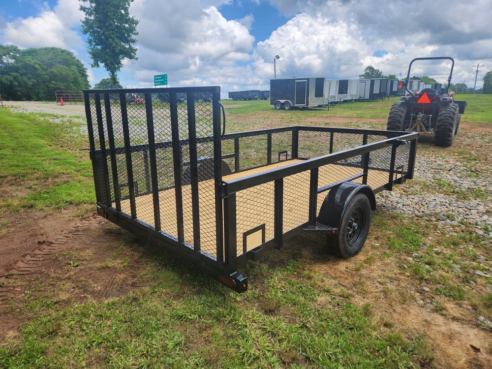 2025 Caliber 78x12 Single Axle Utility w/ 2' Mesh Sides