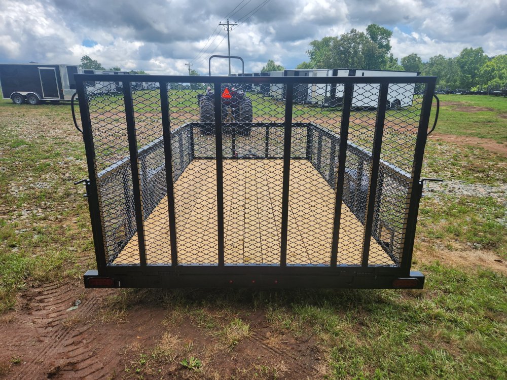 2025 Caliber 78x12 Single Axle Utility w/ 2' Mesh Sides