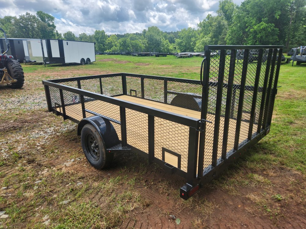 2025 Caliber 78x12 Single Axle Utility w/ 2' Mesh Sides