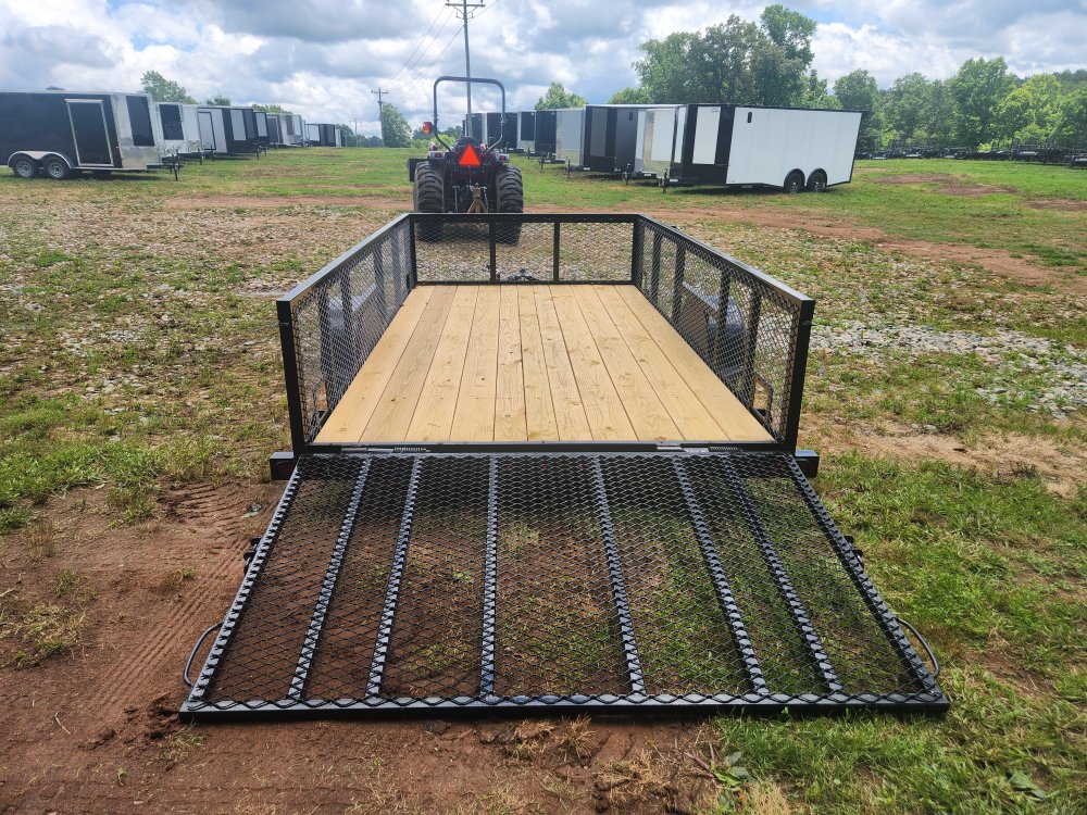 2025 Caliber 78x12 Single Axle Utility w/ 2' Mesh Sides