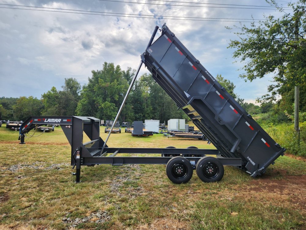 2026 Lamar 7X16 16K Gooseneck Telescopic Dump w/ Upgraded Tarp and 36" Sides