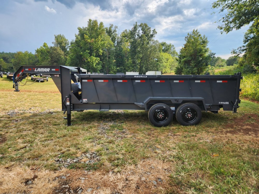 2026 Lamar 7X16 16K Gooseneck Telescopic Dump w/ Upgraded Tarp and 36" Sides