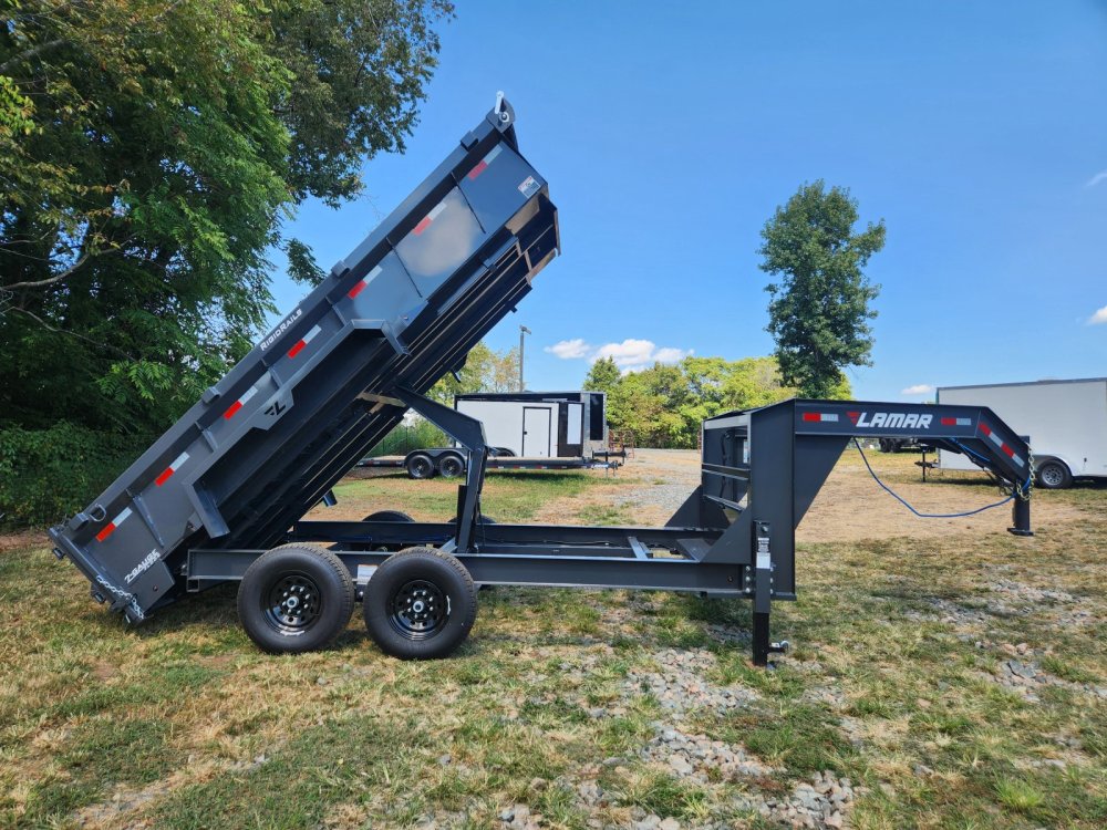 2026 Lamar 7x14 14k Gooseneck Dump w/ 24" Sides