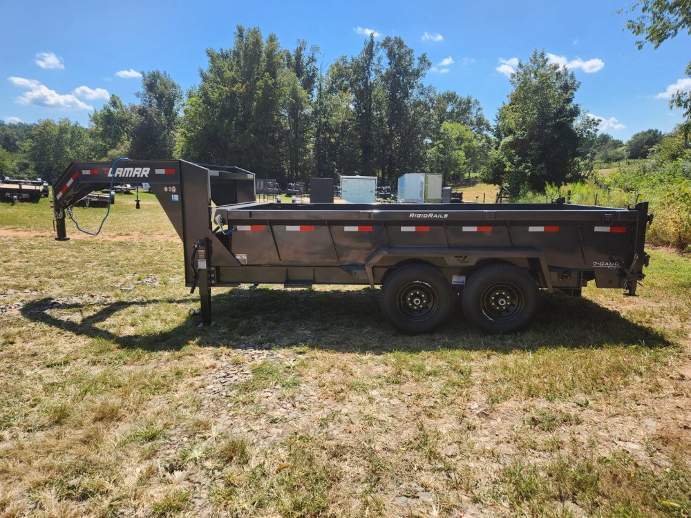 2026 Lamar 7x14 14k Gooseneck Dump w/ 24" Sides