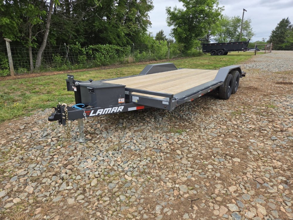 2027 Lamar 102x20 10k Car Hauler w/ Toolbox, Winch Plate and Drive-Over Fenders