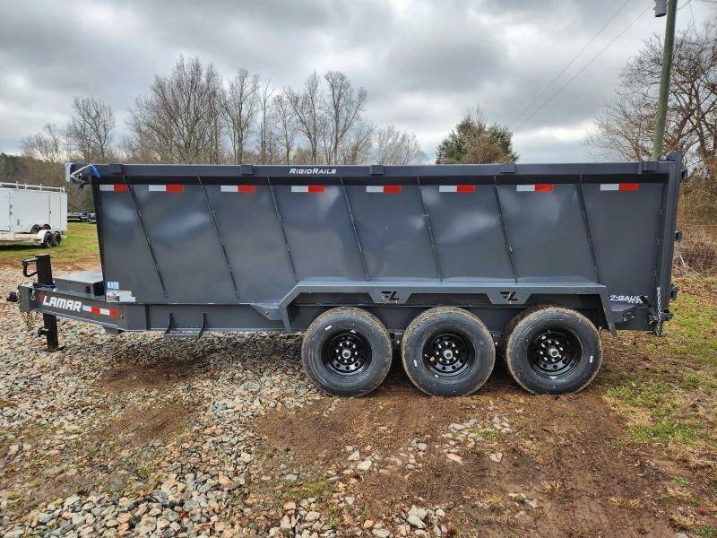 2026 Lamar Trailers 7x16 21k Telescopic Dump w/ Wireless Remote, Solar Charger, 2 Batteries and 48" 