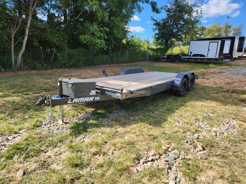 2027 Lamar 83x20 7k Car Hauler w/ Toolbox and Winch Plate