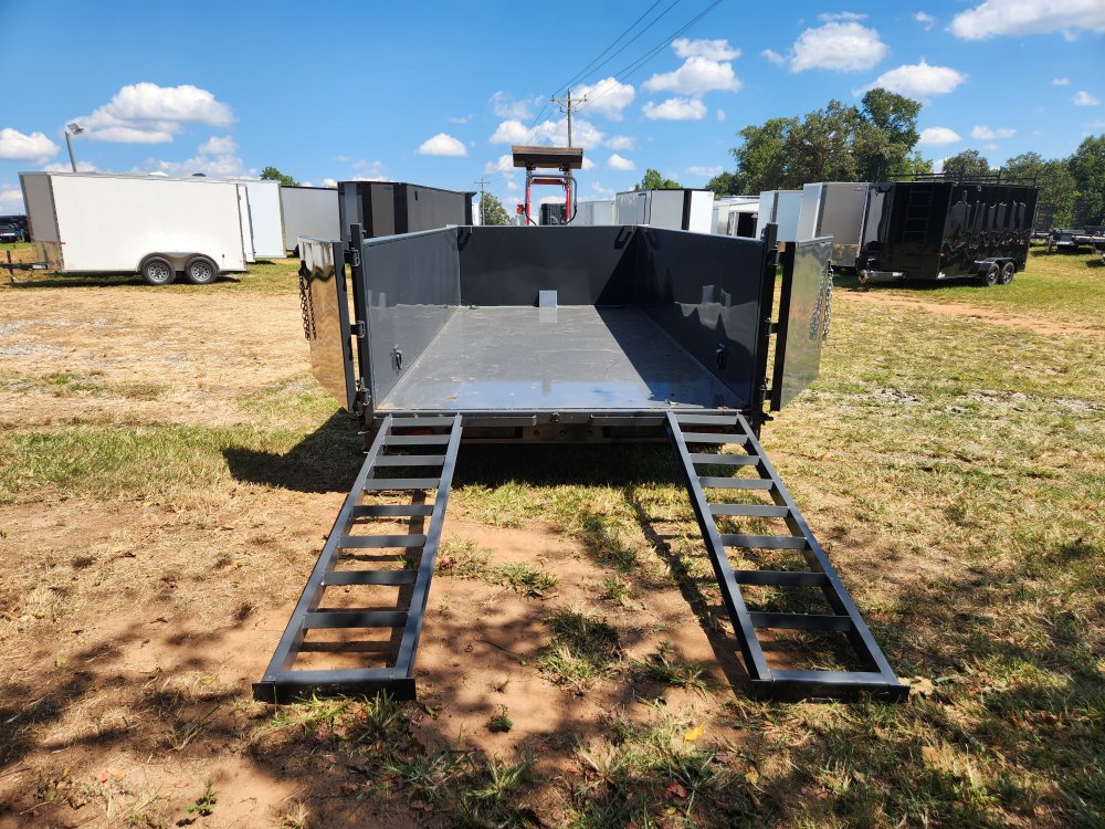 2026 Lamar Trailers 7x16 21k Telescopic Dump w/ Wireless Remote, Solar Charger, 2 Batteries and 36" 
