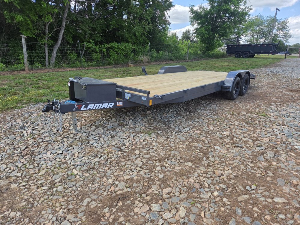 2027 Lamar 83x22 7k Car Hauler w/ Toolbox and Winch Plate