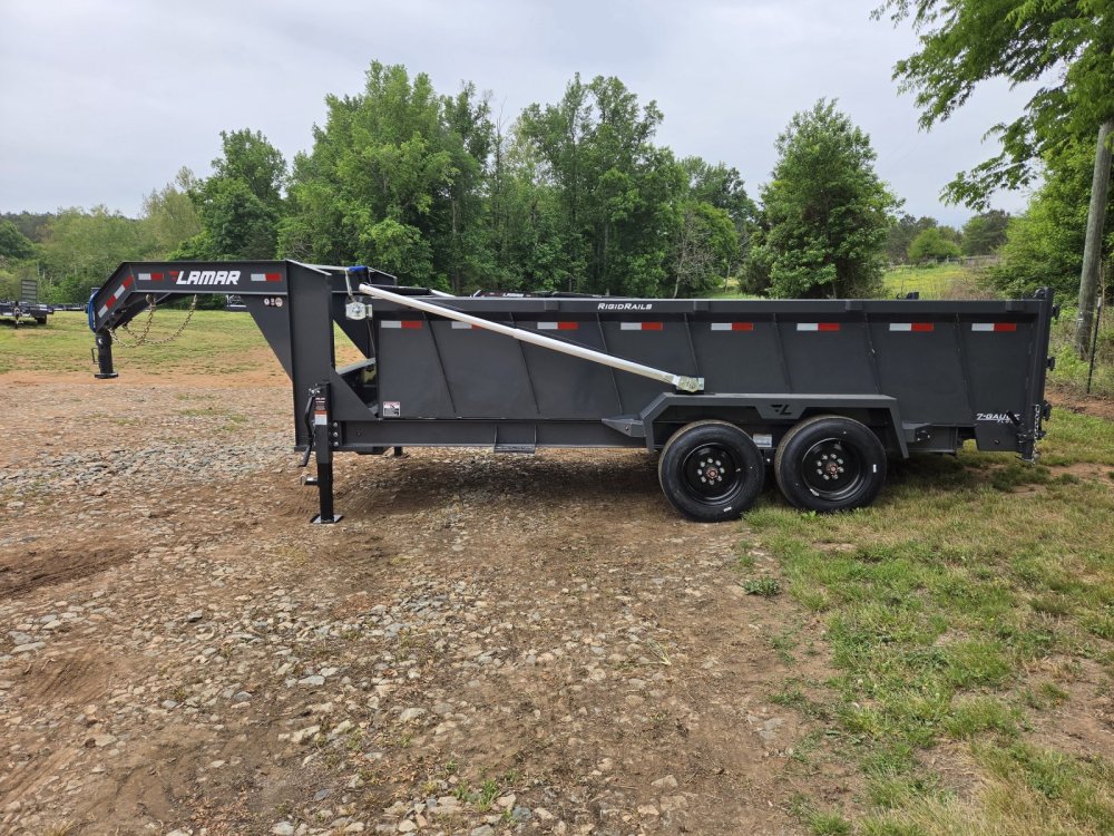 2027 Lamar 7X16 16K Gooseneck Telescopic Dump w/ All the Cool Stuff and 36" Sides
