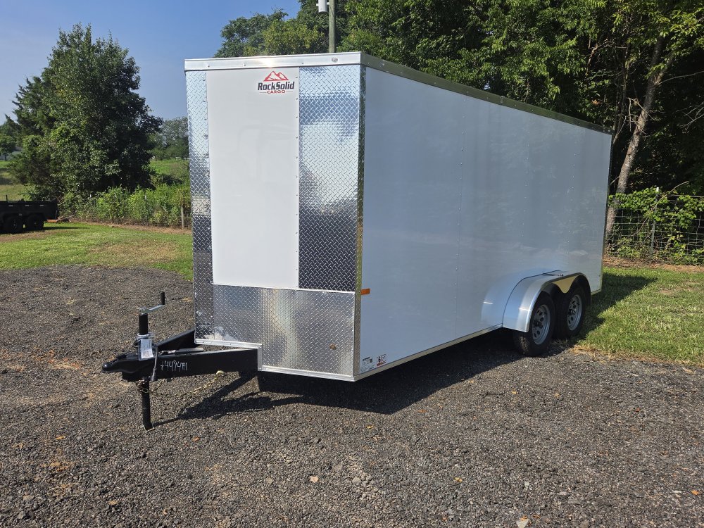 2026 Rock Solid Cargo 7x16 7k Enclosed w/ 6' 6" Interior Height, Polycore Upgrade and Semi-Screwless
