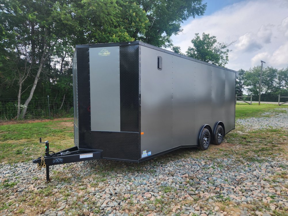 2025 Rock Solid Cargo 8.5x20 10k Enclosed w/ Blackout Package, Polycore Metal, Semi-Screwless Upgrad