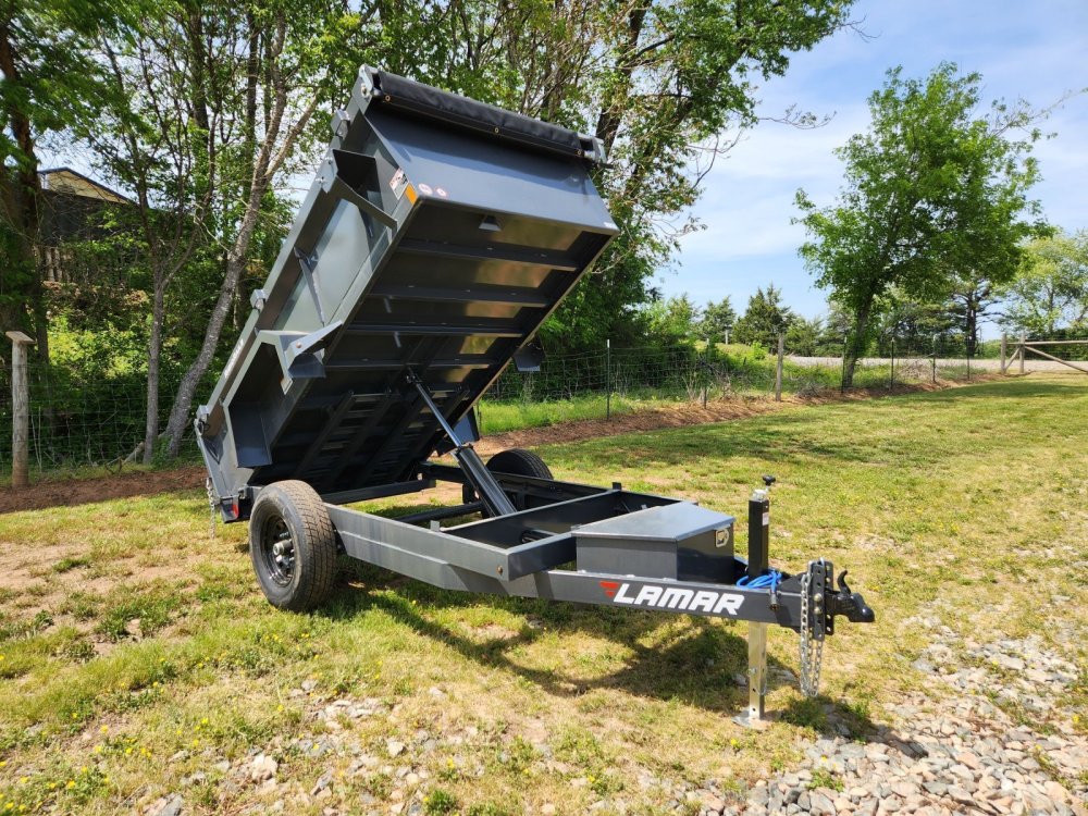 2026 Lamar 5x10 7k Single Axle Dump w/ Spreader Gate and 24" Sides