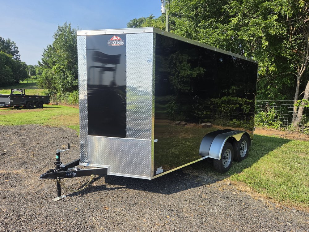 2026 Rock Solid Cargo 7X14 7K Enclosed w/ Barn Doors, 7' Interior, Semi-Screwless Upgrade and Polyco
