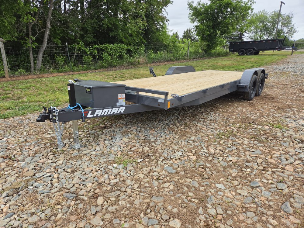 2026 Lamar 83x22 7k Car Hauler w/ Toolbox and Winch Plate
