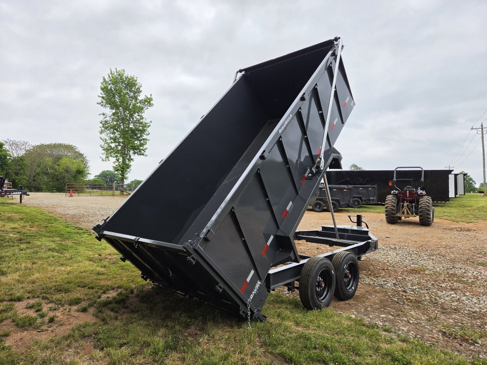 2026 Lamar 7x14 16k Telescopic Dump w/ Upgraded Tarp, 2 Batteries, Solar Charger and 48" Sides