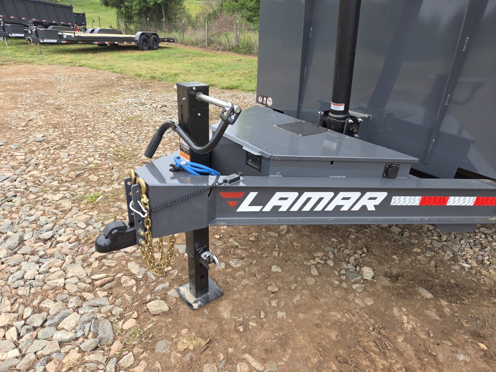 2026 Lamar 7x14 16k Telescopic Dump w/ Upgraded Tarp, 2 Batteries, Solar Charger and 48" Sides