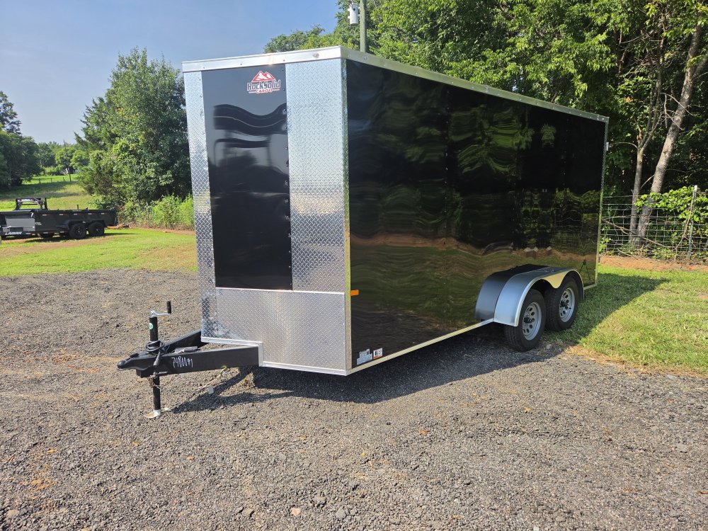 2026 Rock Solid Cargo 7x16 7k Enclosed w/ Barn Doors, Polycore Upgrade, Semi-Screwless Upgrade and 7