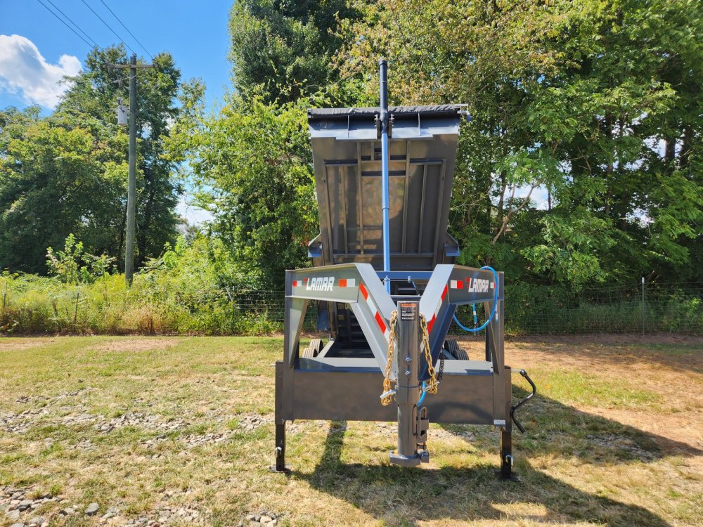 2026 Lamar 7X16 16K GooseneckTelescopic Dump w/ 24" Sides