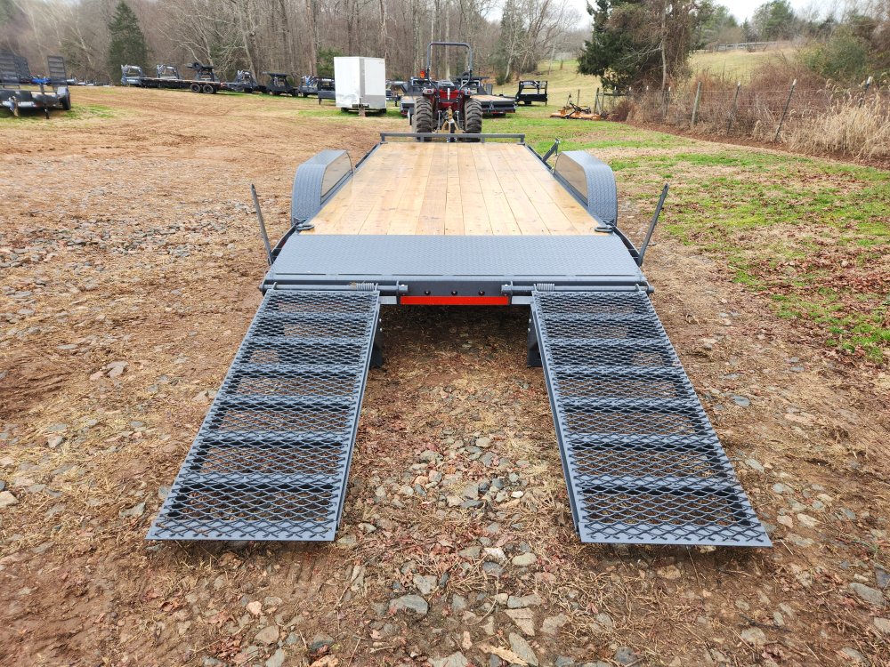 2026 Lamar 83x20 10k Car Hauler w/ Stand-Up Ramps and Spare Tire