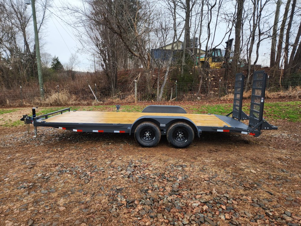 2026 Lamar 83x20 10k Car Hauler w/ Stand-Up Ramps and Spare Tire