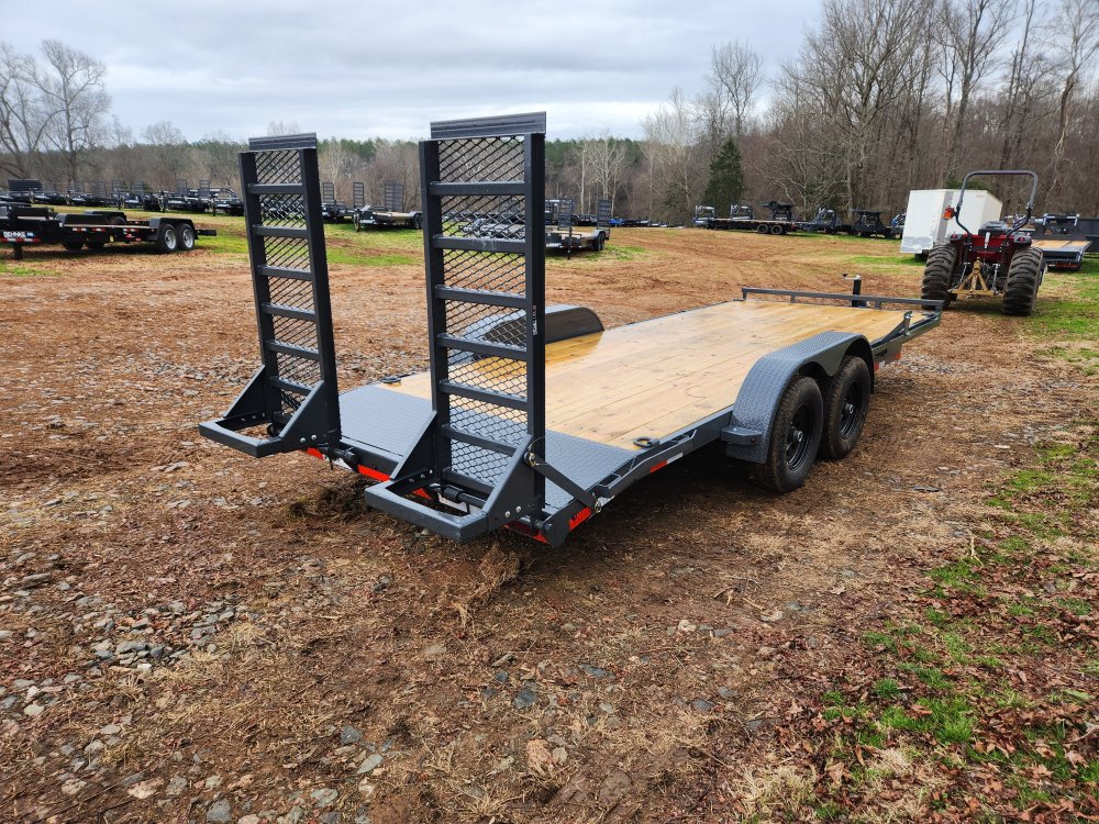 2026 Lamar 83x20 10k Car Hauler w/ Stand-Up Ramps and Spare Tire