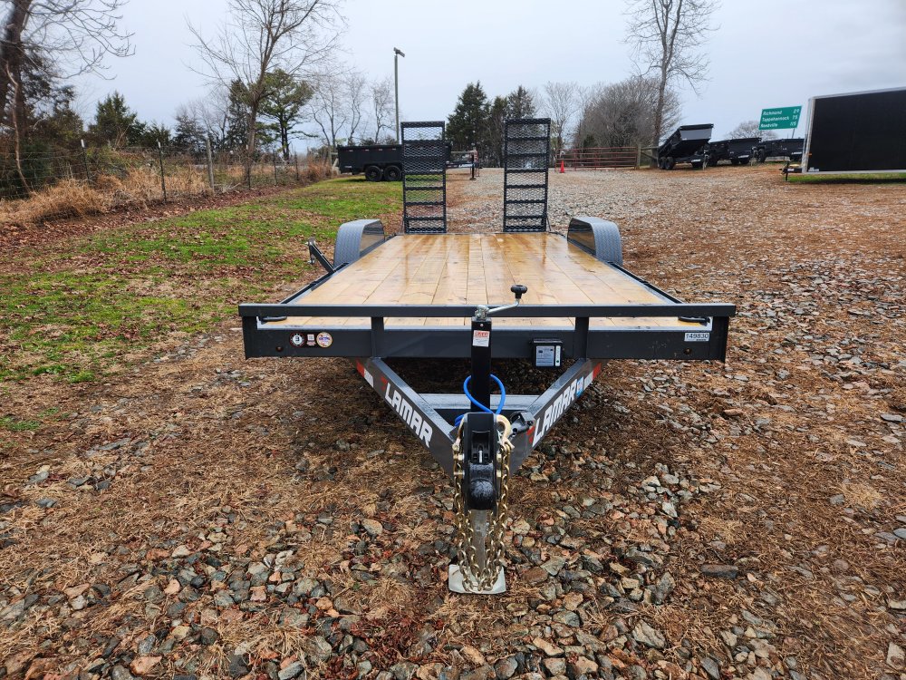 2026 Lamar 83x20 10k Car Hauler w/ Stand-Up Ramps and Spare Tire