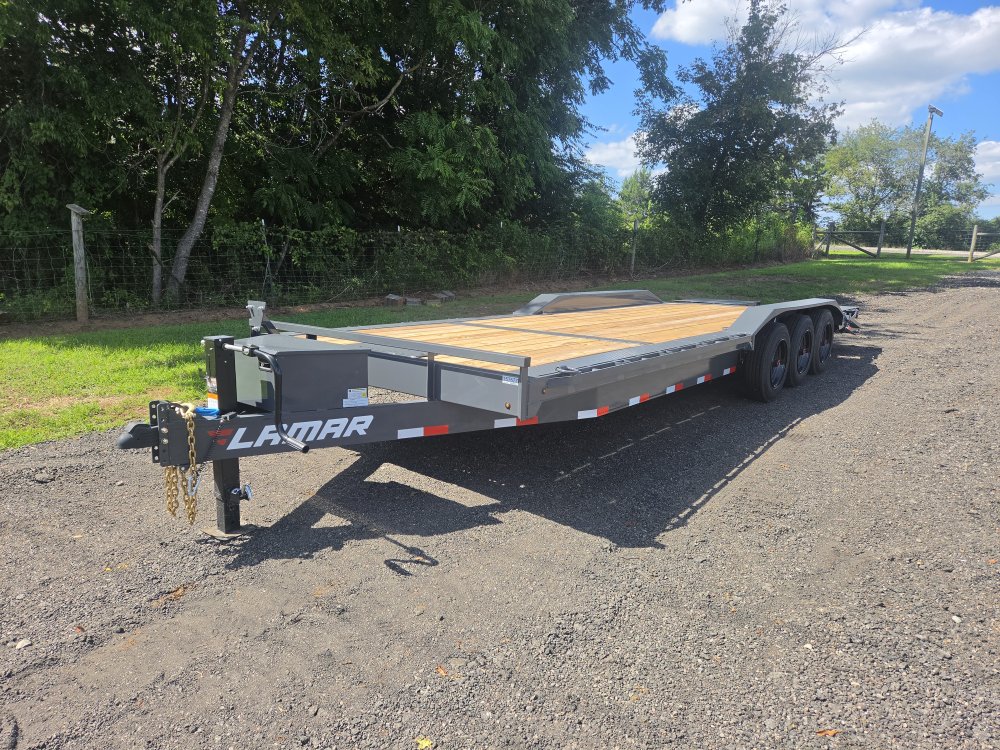 2027 Lamar 102x26 21k Equipment Hauler w/ Oil Bath Upgrade, 16 Ply Upgrade, Toolbox, Winch Plate and