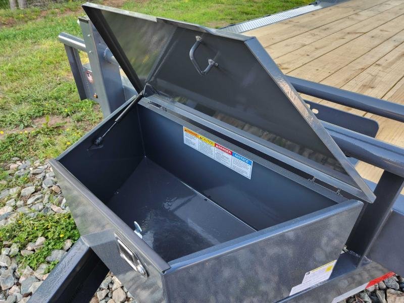 2026 Lamar Trailers 102x24 Equipment Hauler w/ Driver Over Fenders, Toolbox and Rhino Ramps