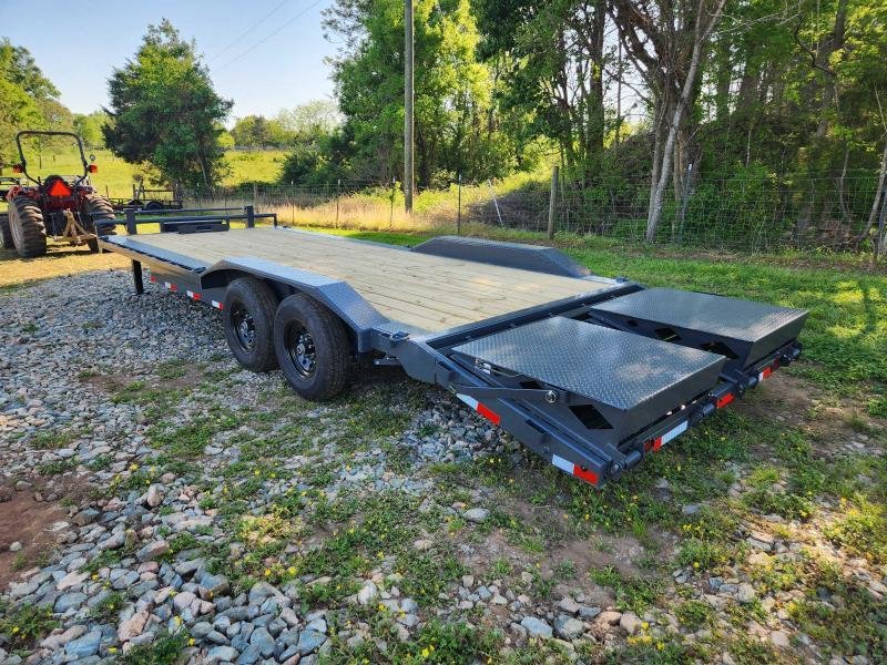 2026 Lamar Trailers 102x24 Equipment Hauler w/ Driver Over Fenders, Toolbox and Rhino Ramps