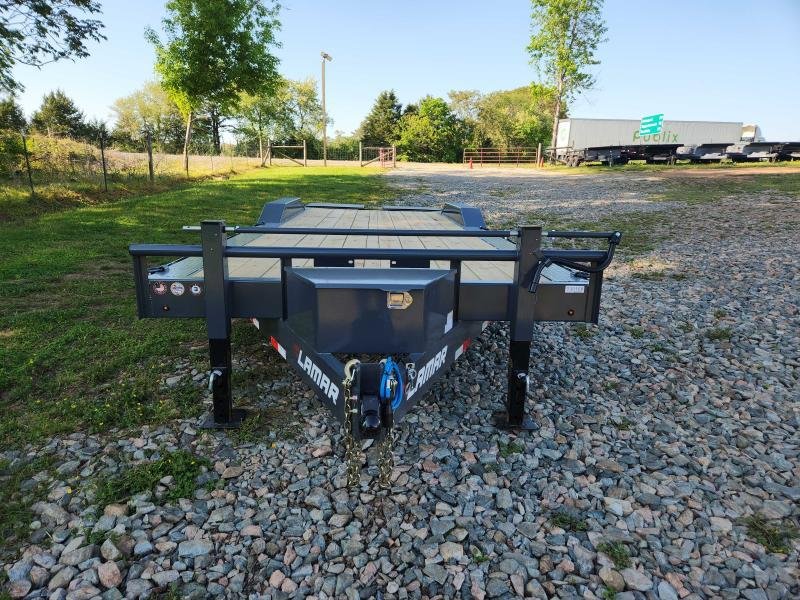 2026 Lamar Trailers 102x24 Equipment Hauler w/ Driver Over Fenders, Toolbox and Rhino Ramps