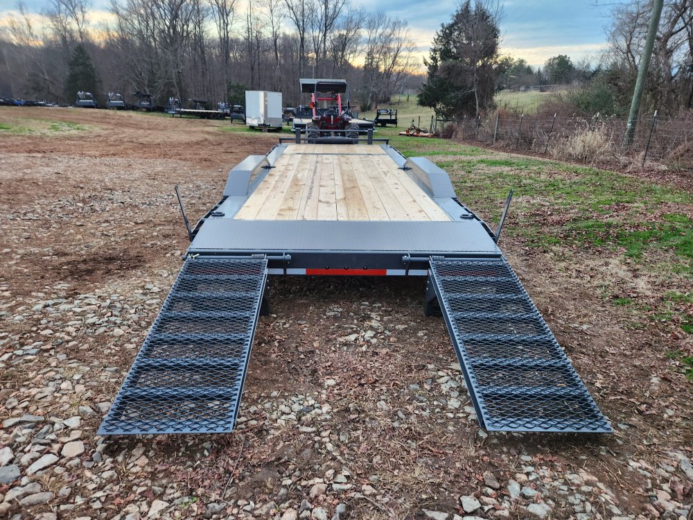 2026 Lamar Trailers 102x24 16k Equipment Hauler w/ Driver Over Fenders, Toolbox and Stand-Up Ramps