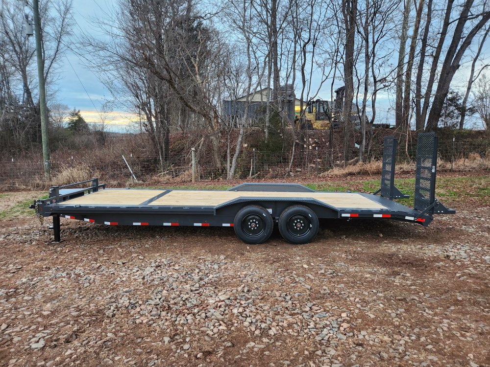 2026 Lamar Trailers 102x24 16k Equipment Hauler w/ Driver Over Fenders, Toolbox and Stand-Up Ramps