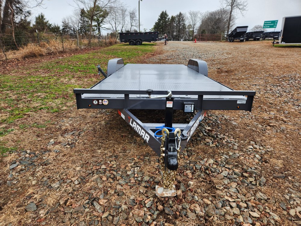 2026 Lamar 83x20 10k Car Hauler w/ Steel Deck, Winch Plate and Spare Tire