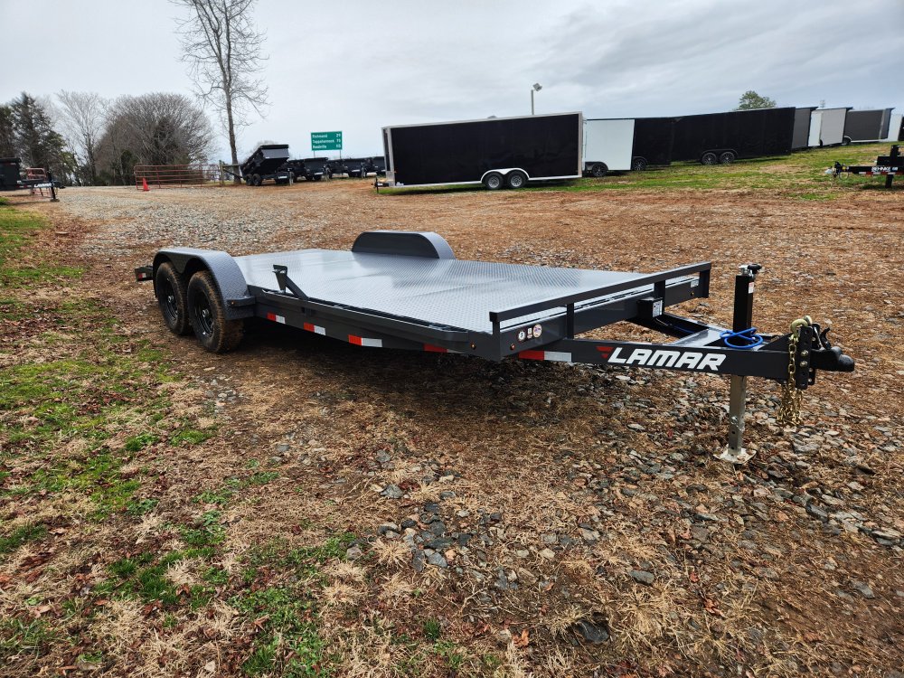 2026 Lamar 83x20 10k Car Hauler w/ Steel Deck, Winch Plate and Spare Tire