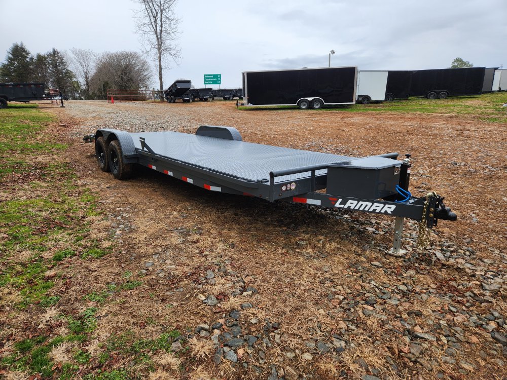 2026 Lamar 83x24 10k Car Hauler w/ Steel Deck and Toolbox