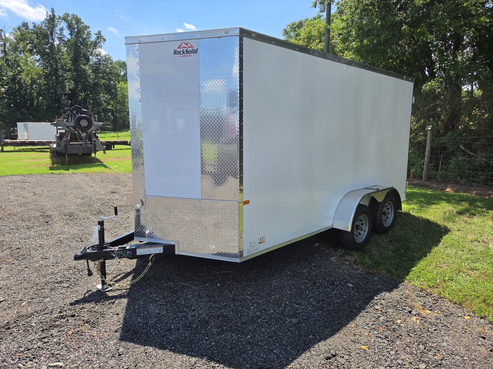 2026 Rock Solid Cargo 7X14 7K Enclosed w/ Barn Doors, 7' Interior and (.080) Polycore Metal Upgrade