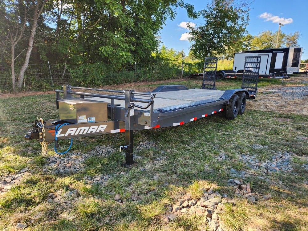 2026 Lamar Trailers 102x24 Equipment Hauler w/ Driver Over Fenders, Toolbox, Winch Plate and Stand-U