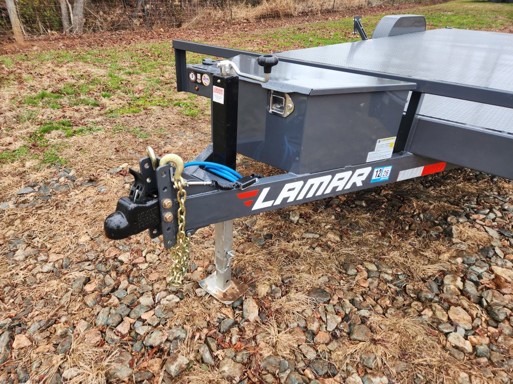 2026 Lamar 83x24 10k Car Hauler w/ Steel Deck, Toolbox and Winch Plate