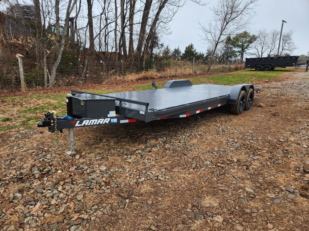 2026 Lamar 83x24 10k Car Hauler w/ Steel Deck, Toolbox and Winch Plate