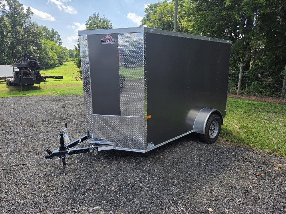2027 Rock Solid Cargo 6 x 10 Single Axle Enclosed w/ Polycore Metal Upgrade and Semi-Screwless Upgra