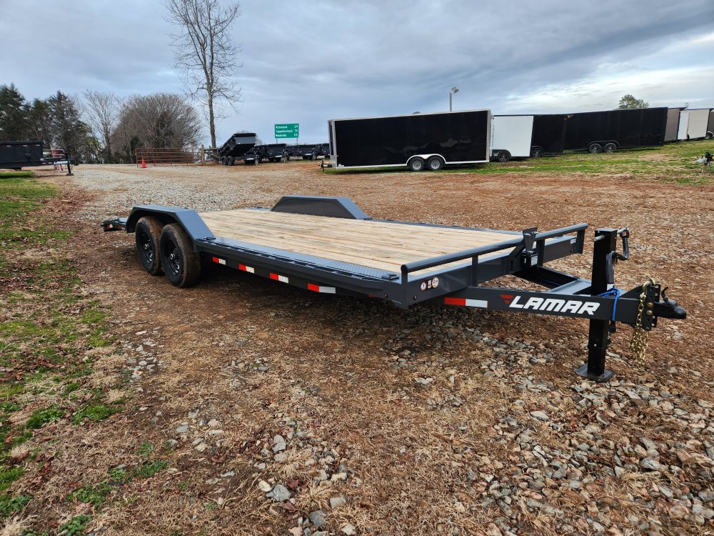 2026 Lamar 102x22 14k Equipment Hauler w/ Slide-In Ramps and Rear Support Jacks