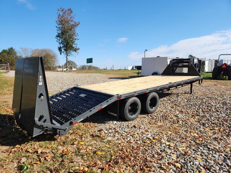 2026 Lamar 102x25 20k Gooseneck Deckover W/ Rhino Ramps, Winch Plate, Torque Tube and Under-Frame Br