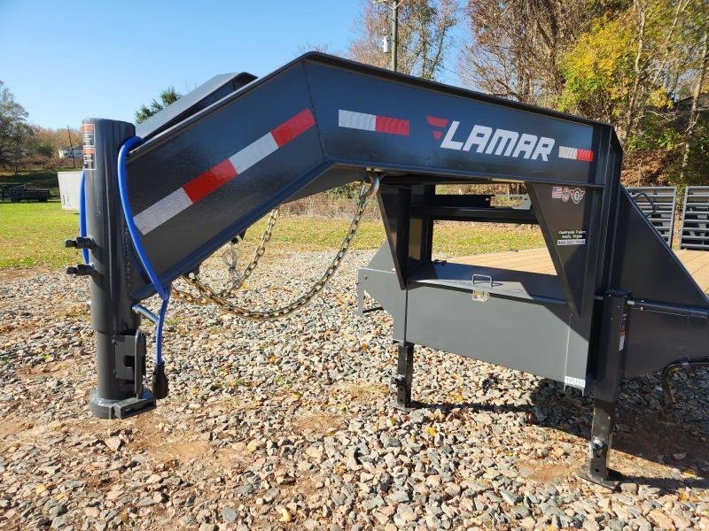2026 Lamar 102x25 20k Gooseneck Deckover W/ Rhino Ramps, Winch Plate, Torque Tube and Under-Frame Br