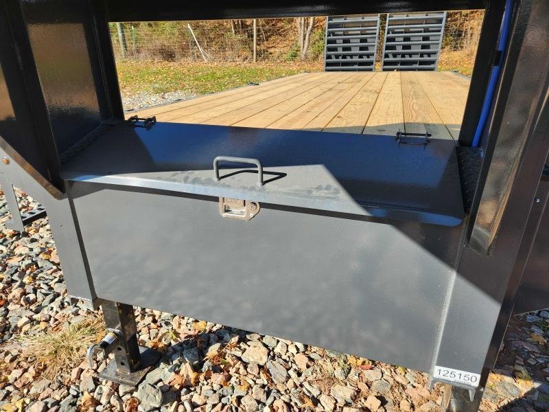 2026 Lamar 102x25 20k Gooseneck Deckover W/ Rhino Ramps, Winch Plate, Torque Tube and Under-Frame Br