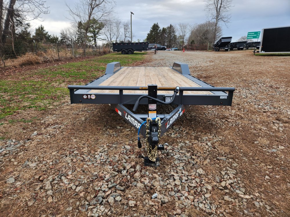 2026 Lamar 102x22 14k Equipment Hauler w/ Slide-In Ramps and Rear Support Jacks