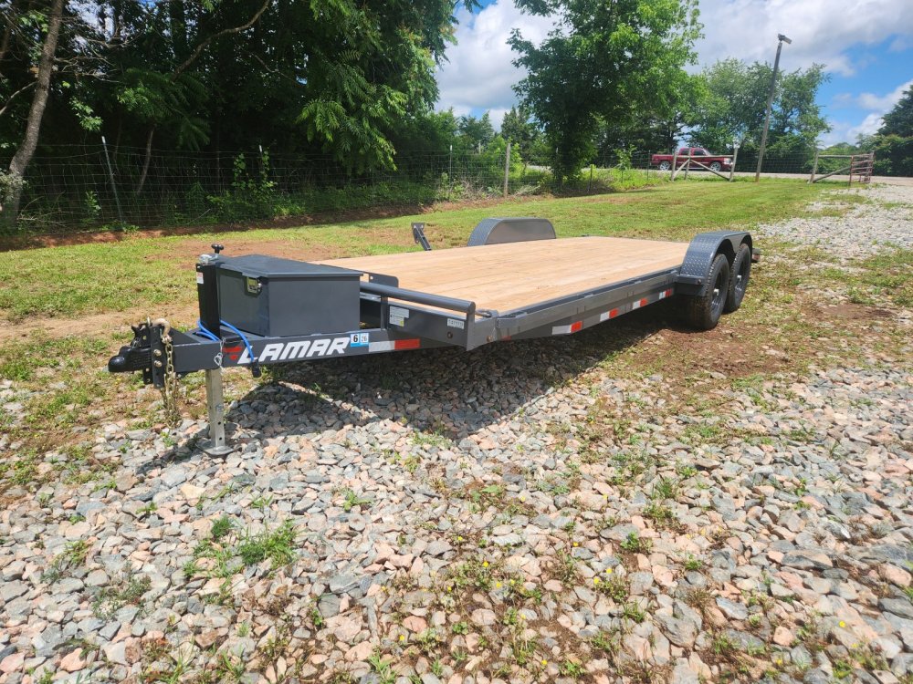 2026 Lamar 83x22 10k Car Hauler w/ Toolbox and Winch Plate